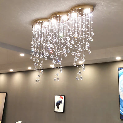 Luxury Pendant Crystal Ceiling Chandeliers - Home LED Lighting Fixture for Living Room and Dining Table