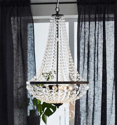 Modern Crystal Chandelier - Elegant Lighting Fixture for Living and Dining Spaces