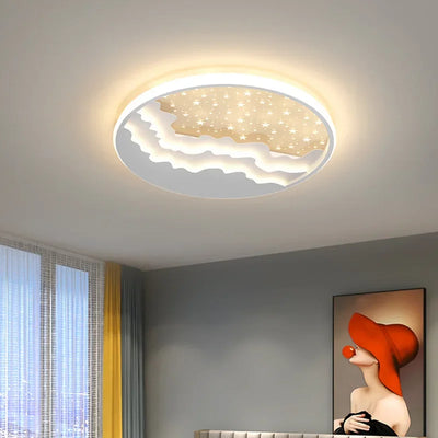 Sleek Circular LED Ceiling Light Fixture - SANDYHA