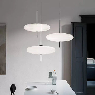 Modern Flying Saucer Pendant Light: Minimalist LED Hanging Lamp for Living Rooms, Bedrooms, and Restaurants