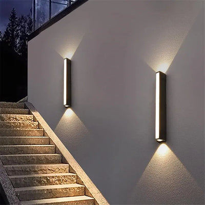 Outdoor Waterproof Aluminum Wall Lamps - LED Black Strip Light