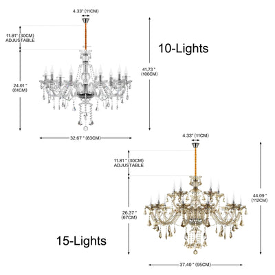 Ridgeyard Modern Luxury Crystal Chandelier: Exquisite Lighting for Every Space