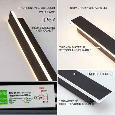 Modern Waterproof Outdoor LED Long Wall Lamps: Illuminate Your Outdoor Space with Elegance