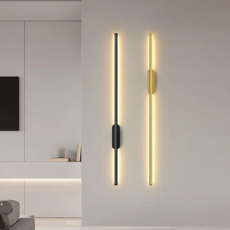 Modern Straight Line LED Wall Lights | Bedroom Living Room Kitchen Fixtures