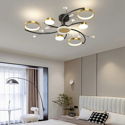 Modern LED Chandelier - Dimmable Lustre Ceiling Lamp for Living Room, Bedroom, Restaurant - Interior Lighting Fixture AC85-265V