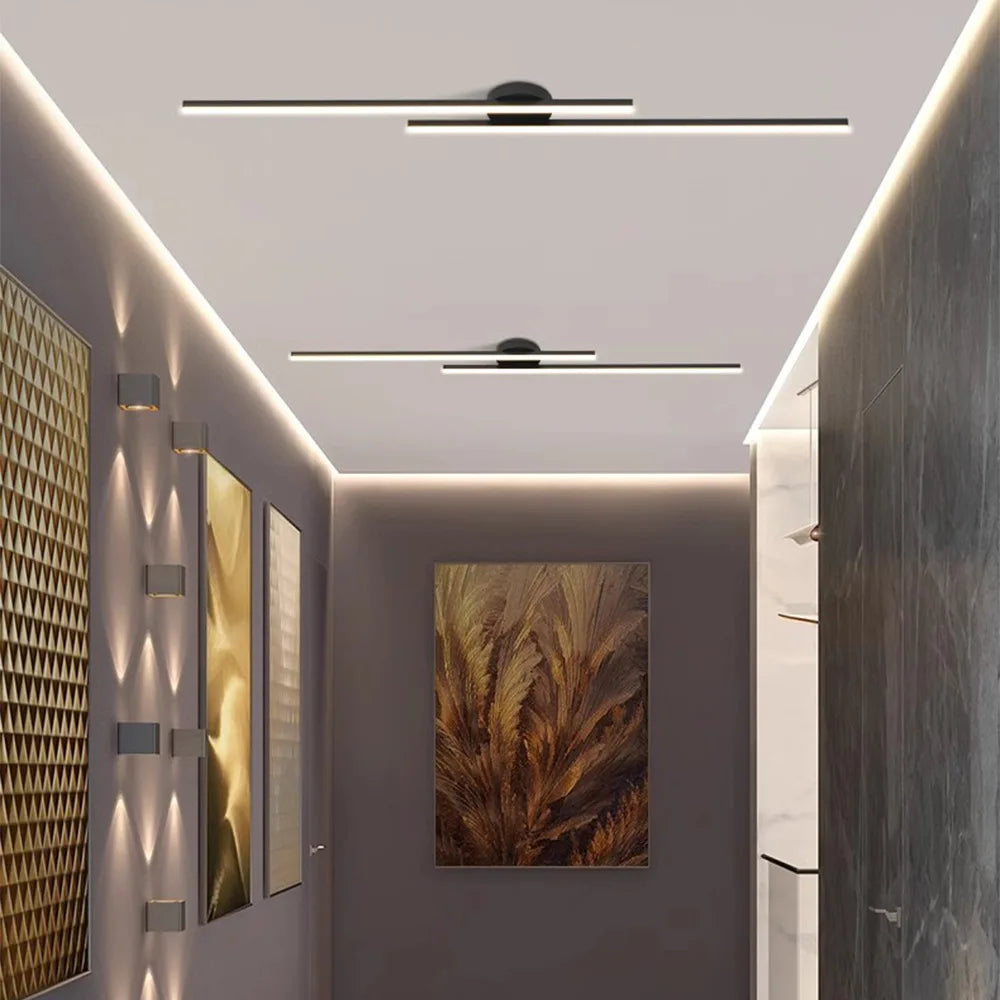 Modern LED Aisle Ceiling Light - Nordic Style Long Spotlight Ceiling Lamp for Living Room, Hallway, Balcony, and Office