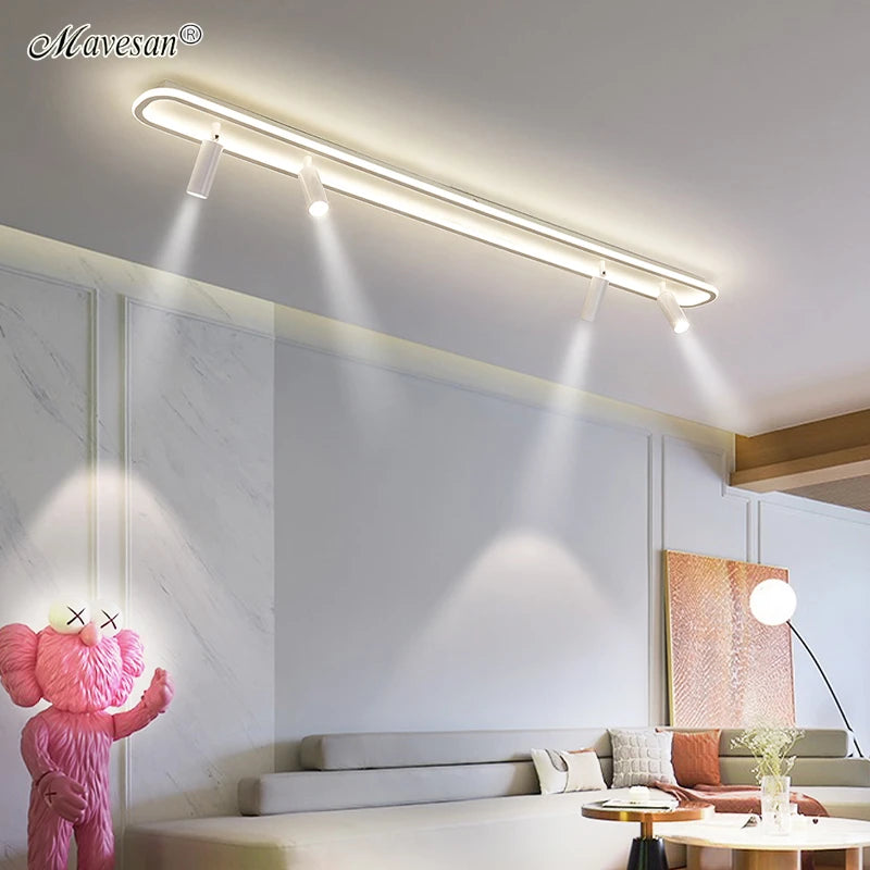 Minimalist LED Chandelier - Art Deco Spotlights for Aisle Ceiling