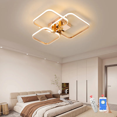 Modern Ceiling Chandelier - Gold Chrome Living Room Dimmable Bedroom Ceiling Light with 3-6 Heads for Kitchen Lamp