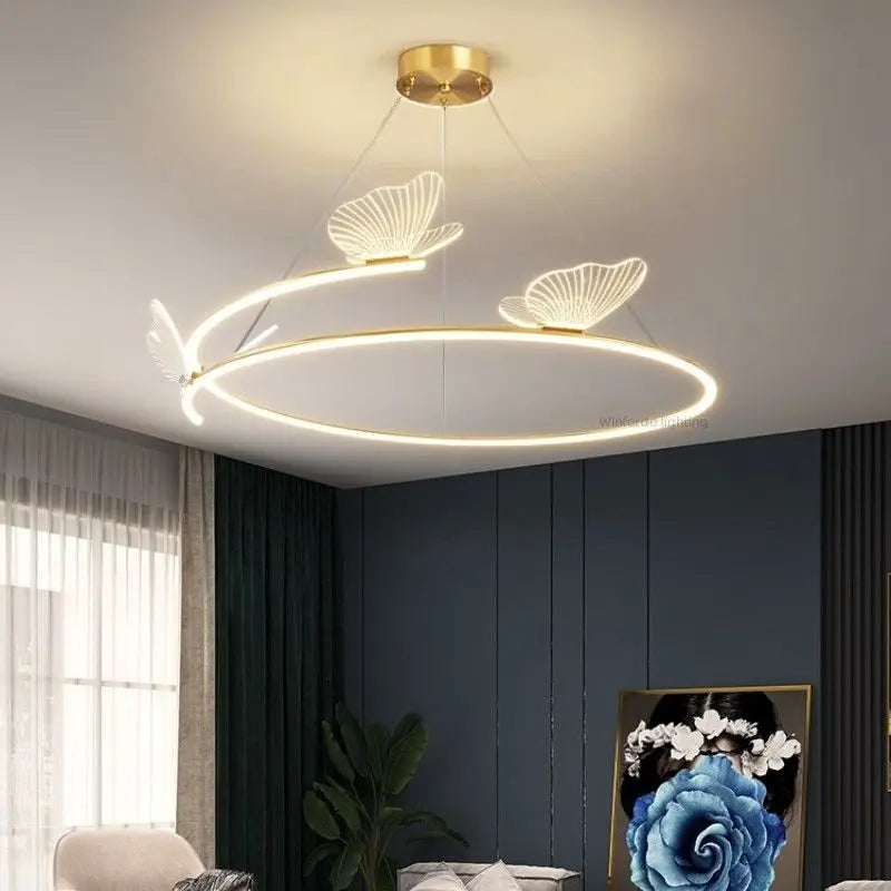 Creative Butterfly LED Chandelier: Modern Elegance for Any Room