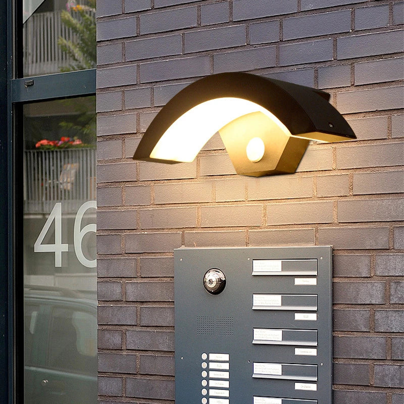 Modern Outdoor Wall Light with Radar Motion Sensor