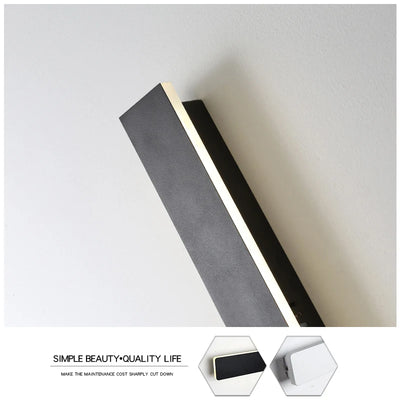 JoollySun LED Wall Lamp: Modern Outdoor Long Strip Sconce