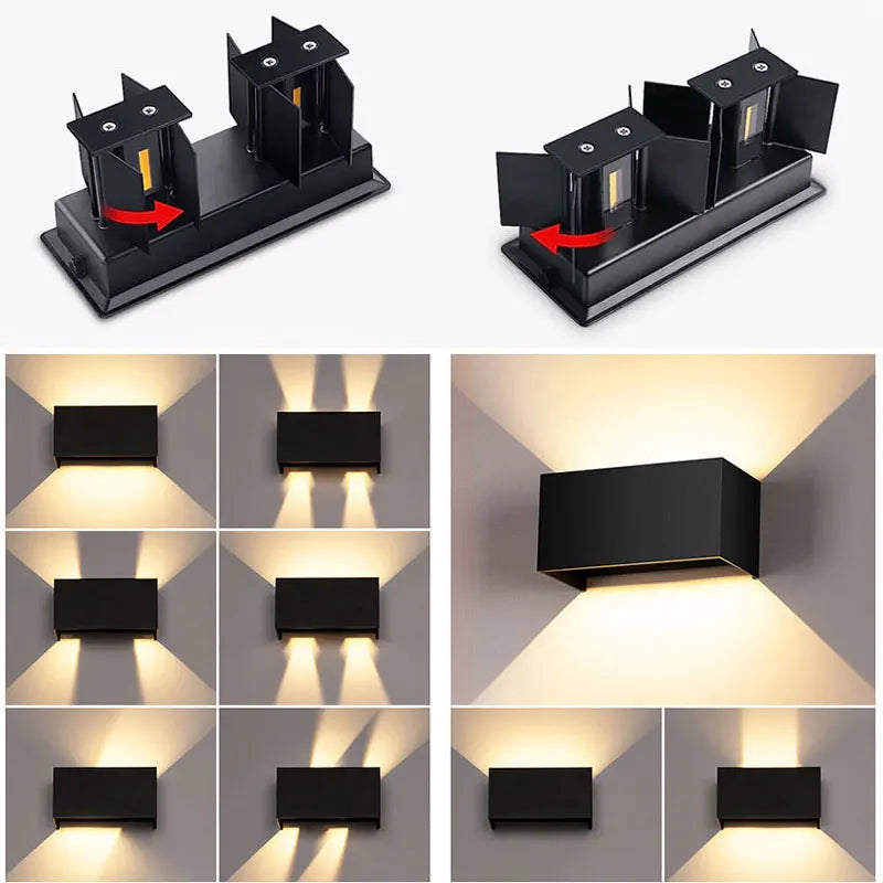 Contemporary Aluminum LED Wall Lamp - Waterproof IP65 Outdoor/Indoor Wall Light