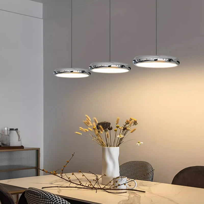 Nordic Kitchen Island Pendant Light - Round Design Acrylic Suspension Lamps