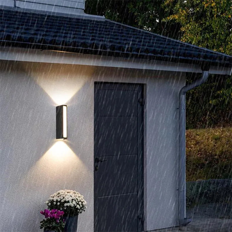 Outdoor Waterproof Aluminum Wall Lamps - LED Black Strip Light