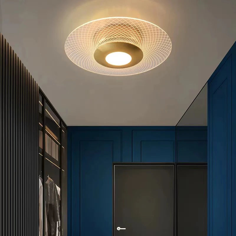 Modern LED Flush Mount Ceiling Light Fixture - Decorative Home Lighting for Aisle, Entrance, Cloakroom, Hallway, Corridor, Balcony