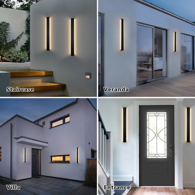 Modern Waterproof LED Long Wall Light: Stylish Outdoor Illumination