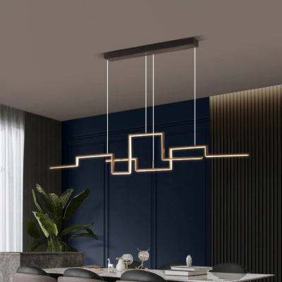 Nordic Geometry Black LED Chandelier