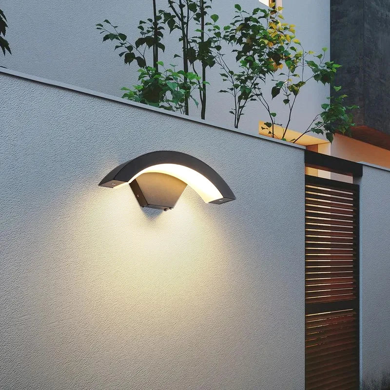 Modern Outdoor Wall Light with Radar Motion Sensor