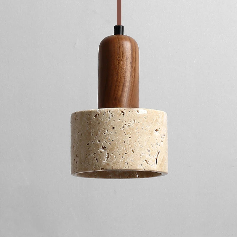 Popular Wabi Sabi Travertine Pendant Lamp for Dining Desk, Kitchen Island, and Bedroom