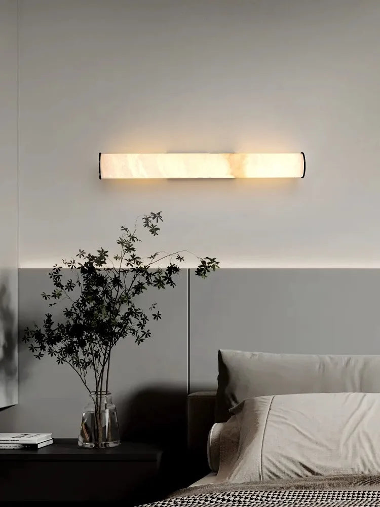 Modern White Marble LED Wall Lamp for Elegant Interiors