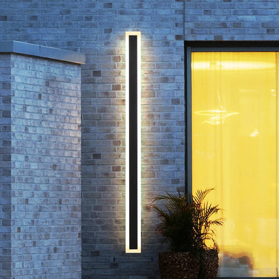 Long Strip Outdoor Wall Lamp - IP65 Waterproof Modern LED Lighting for Garden, Villa, and Balcony