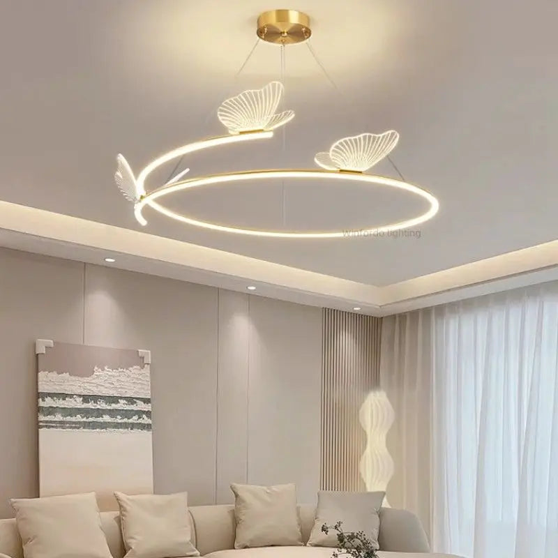 Creative Butterfly LED Chandelier: Modern Elegance for Any Room