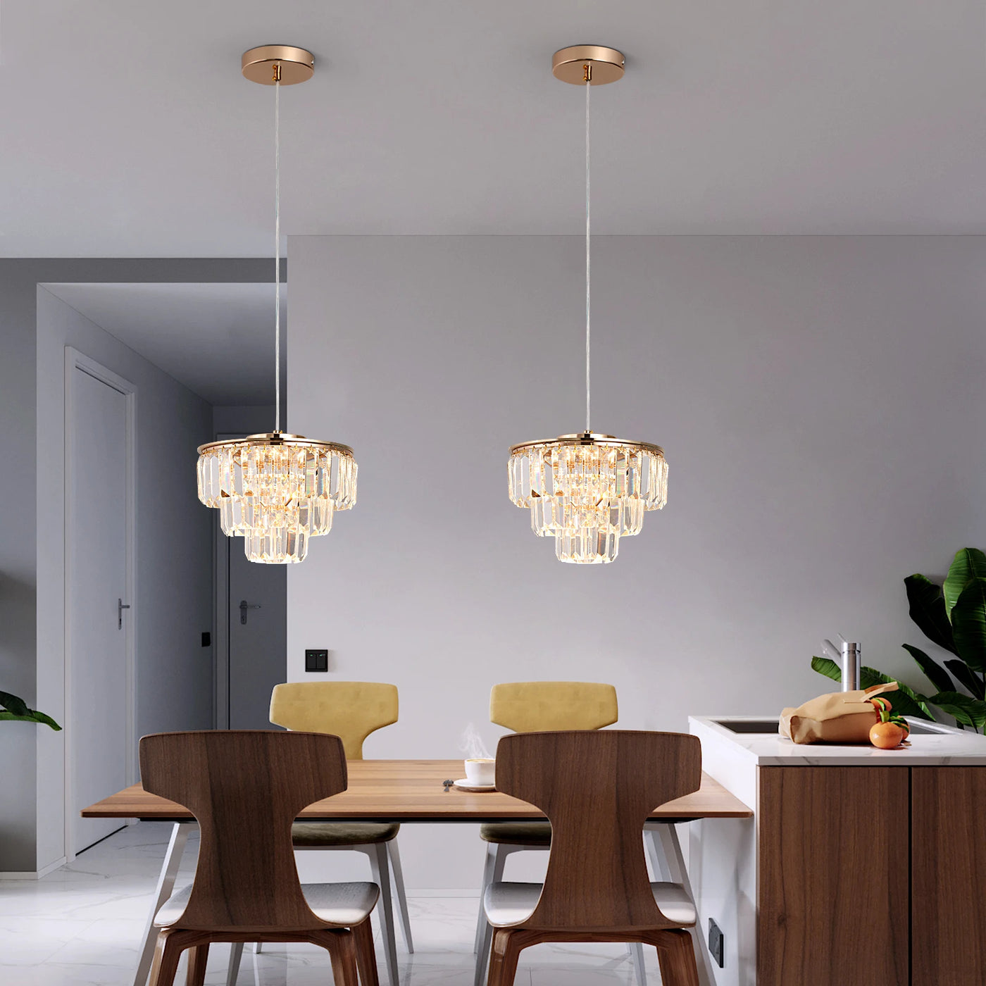 Modern K9 Crystal LED Ceiling Lamp - Nordic Chandelier