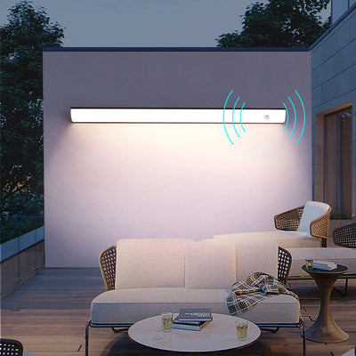 LED Wall Light for Garden Outdoor - Long Strip Waterproof Sensor Lamp