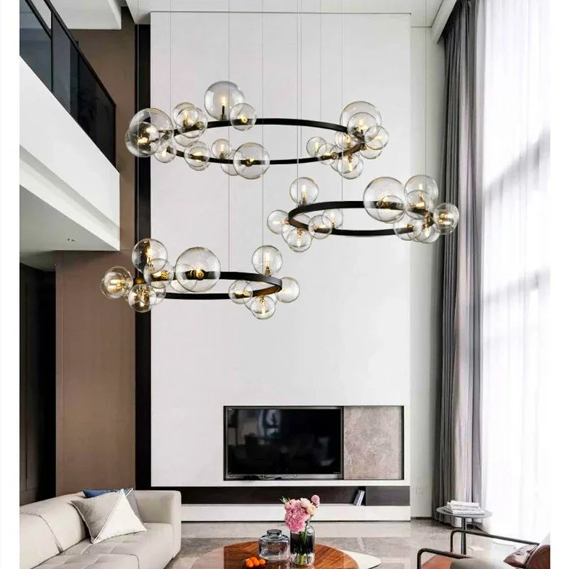 Modern Bubble Glass Ball Ceiling Chandelier: Elevate Your Space with Contemporary Elegance