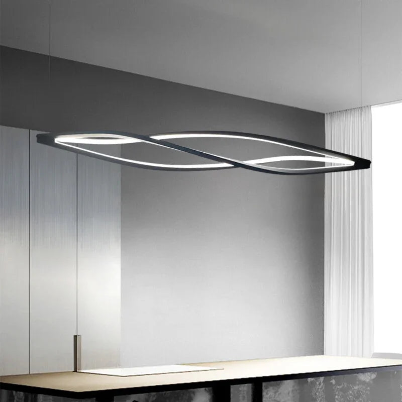 Kitchen Dining Island Aluminum LED Pendant Lamp - Minimalist Suspension Lighting Fixture