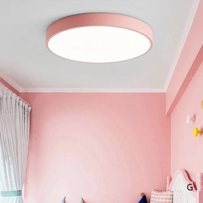 Modern LED Macaron Ceiling Light Fixture - Nordic Simplicity Design for Living Room, Bedroom, Study, and Dining Room Lighting