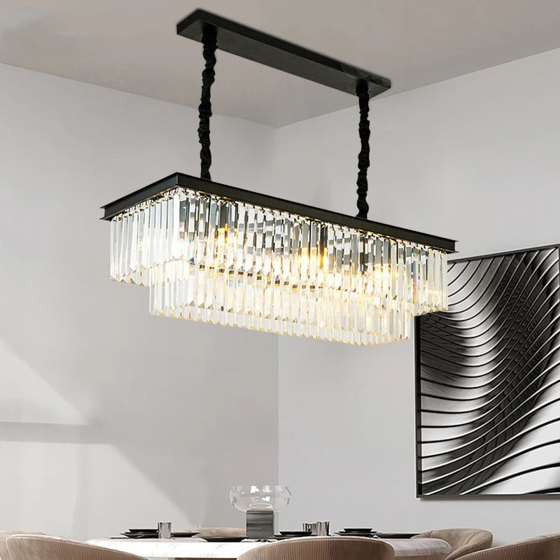 Contemporary Crystal Ceiling Chandelier - Nordic Elegance for Luxurious Living Spaces