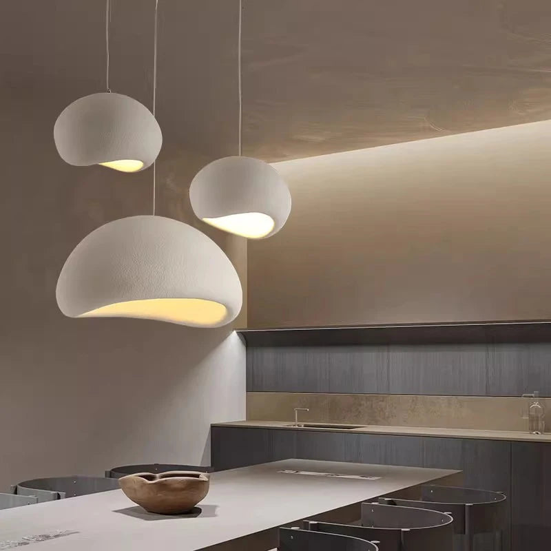 Nordic Wabi-Sabi Ceiling Chandelier: Modern E27 LED Pendant Light for Stylish Interiors