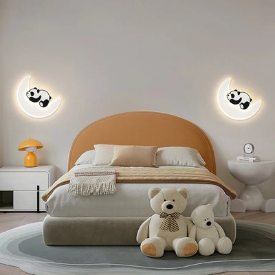 Creative Panda Astronaut Wall Sconce for Kids' Room