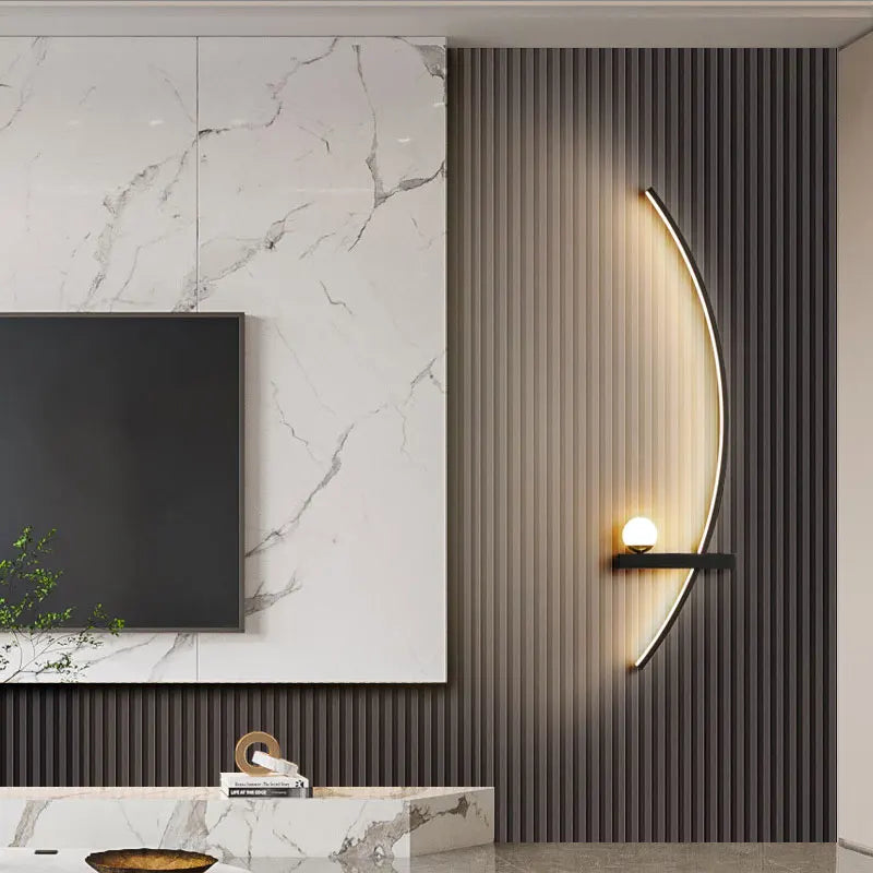 Nordic Modern Black Gold Wall Lamp: Elevate Your Living Space with Minimalist Elegance