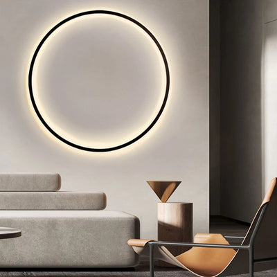 Modern LED Wall Lamp - Simple Ring Round Nordic Design for Living Room, Bedroom, and Home Decor