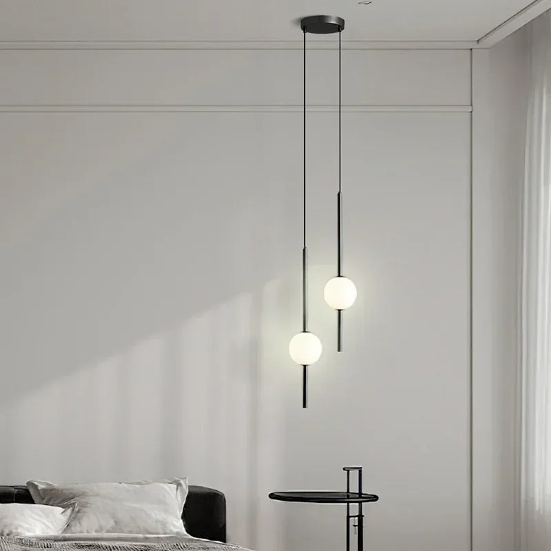 Nordic Glass Ball Pendant Lights - Modern Chandeliers for Dining Room, Bedroom, Restaurant, Bar