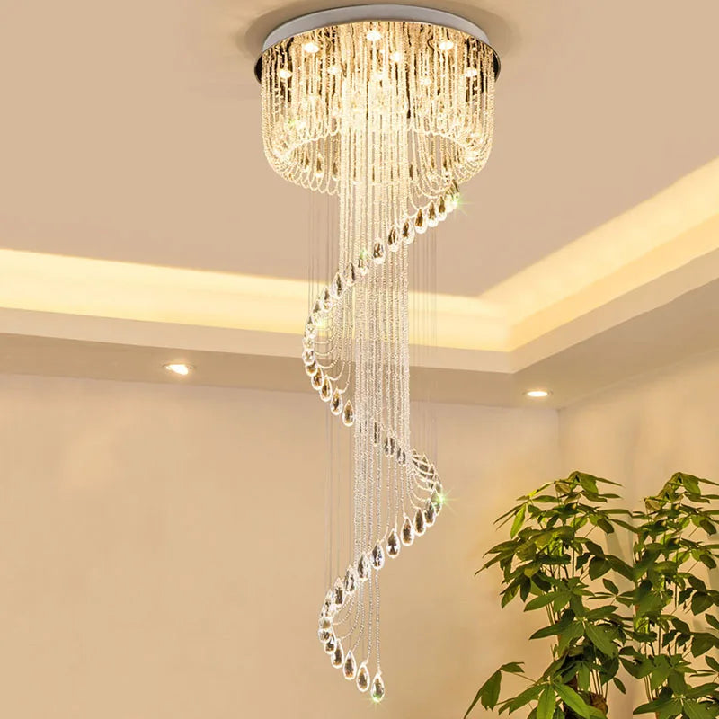 Contemporary Crystal LED Chandelier - Illuminate Your Living and Dining Spaces with Modern Elegance