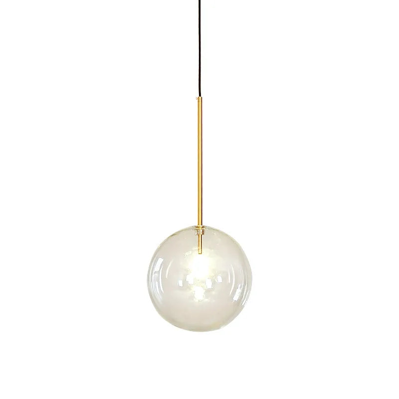 Sleek and Contemporary: Clear Glass Globe LED Pendant Lights