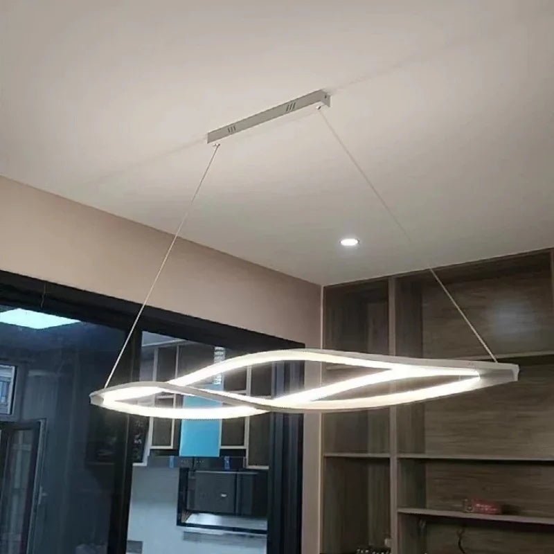 Kitchen Dining Island Aluminum LED Pendant Lamp - Minimalist Suspension Lighting Fixture