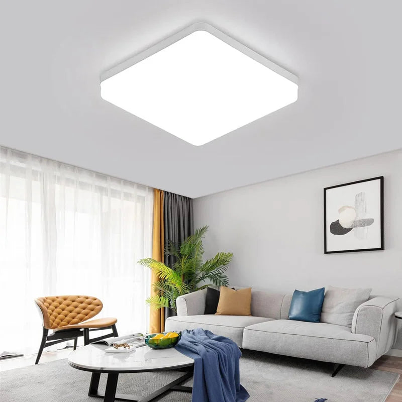 Modern LED Ceiling Light - Square Ceiling Lamp for Bedroom Lighting, Living Room, Bathroom, Kitchen