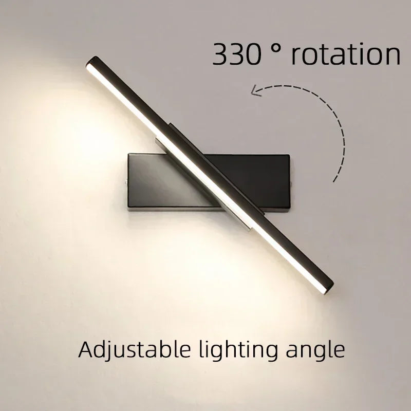 IWP LED Wall Lights Nordic Modern Minimalist Bedroom Bedside Lamp Creative Staircase Lamp Living Room Rotating Wall Lamp