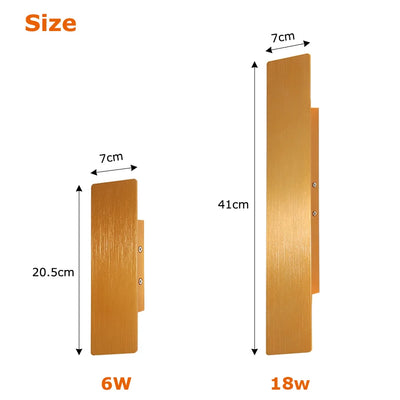 Modern LED Wall Lamp - Rectangular Bedroom Bedside Lights for Minimalist Indoor Lighting