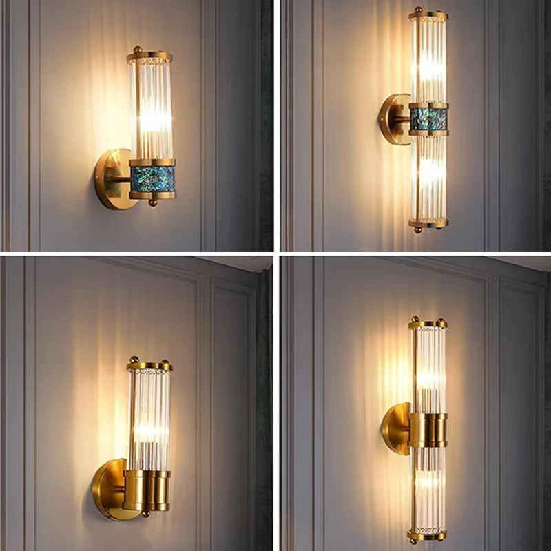 Modern Gold Crystal Wall Lamp - Elegance and Illumination for Every Space