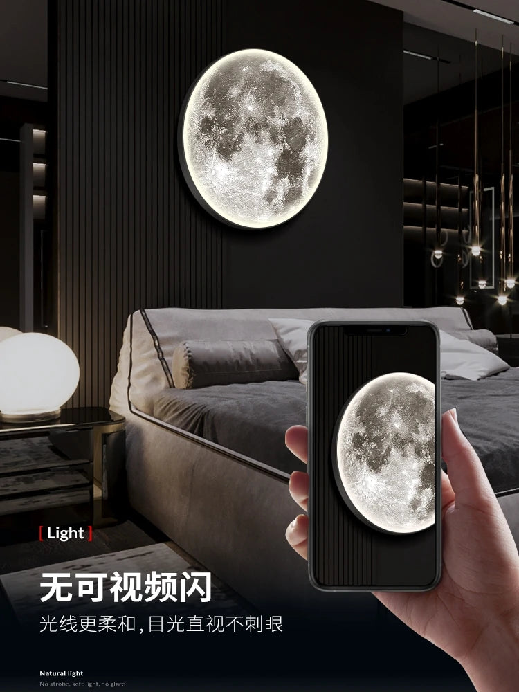 Modern Moon LED Wall Lamp Indoor Lighting Luminaire