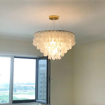 Nordic Modern Shell Gold Led Light Chandelier For Living Room Dining Room Bedroom Chandeliers Led Lamp Home Lighting 110V 220V