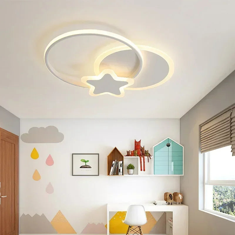 Modern LED Ceiling Lamp - Stacked Star Chandelier for Children's Room, Living Room, Dining Room, Bedroom, Study, Aisle