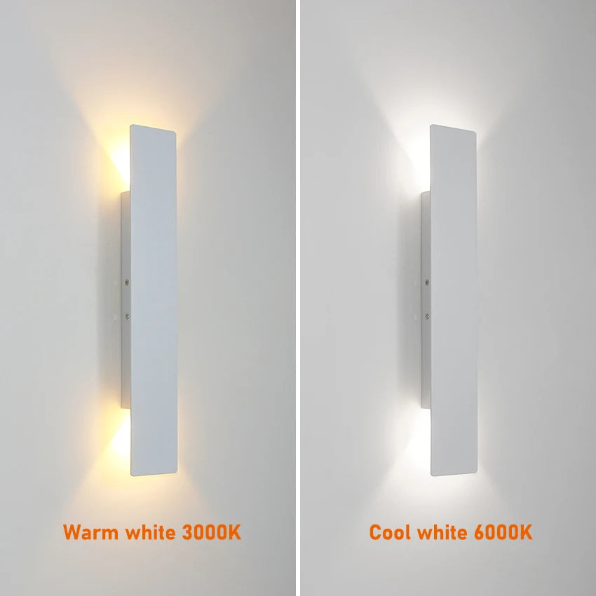 Modern LED Wall Lamp - Rectangular Bedroom Bedside Lights for Minimalist Indoor Lighting