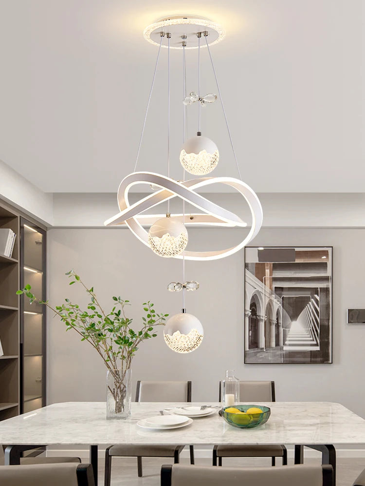 Modern Minimalist Chandelier - Contemporary Lighting Fixture for Restaurant, Dining Table, Bar, Bedroom, and Living Room