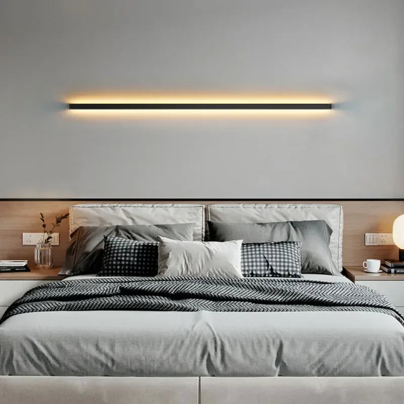 Minimalist Long LED Wall Lamp Bedroom Light Strip for Master Bedroom, TV Background Decor